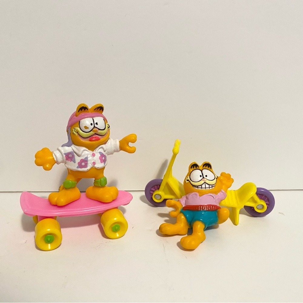 McDonald’s Garfield Figure 1990s Vinyl Playing Toy Decor Figurine 3” Lot 90s